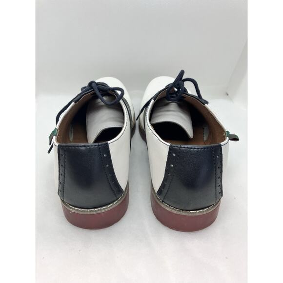 Women's School Issue Upper Class Oxford Shoes White/Black Saddle (Sz 10.5) - Picture 11 of 16